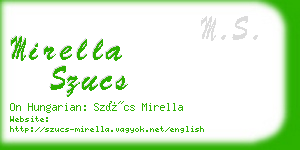 mirella szucs business card